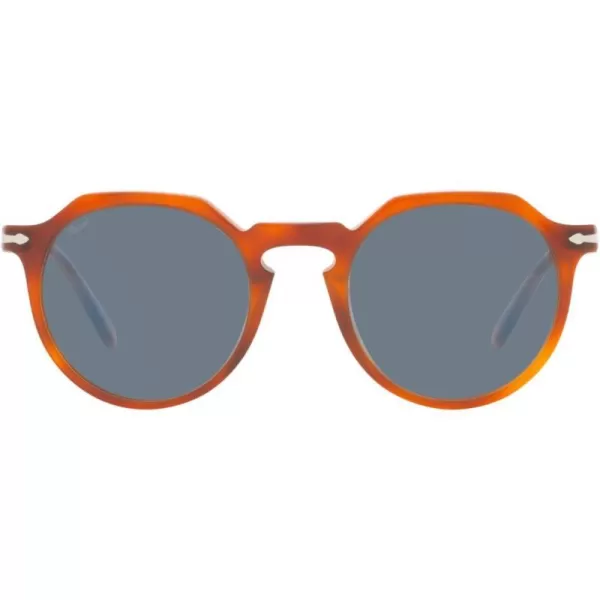 Persol PO3281S Round SunglassesTerra Di SienaLight Blue