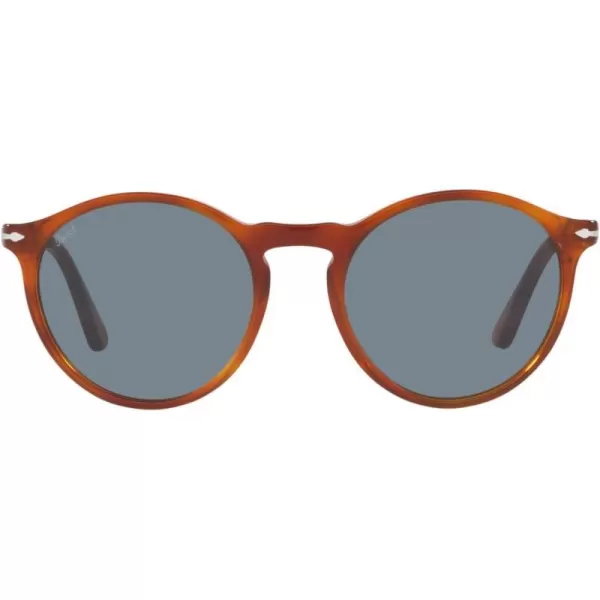 Persol PO3285S Round SunglassesTerra Di SienaLight Blue