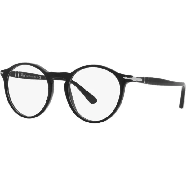 Persol PO3285V Round Prescription Eyewear FramesBlackDemo Lens