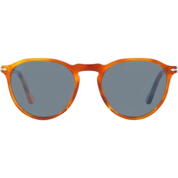 Persol PO3286S Round SunglassesTerra Di SienaLight Blue