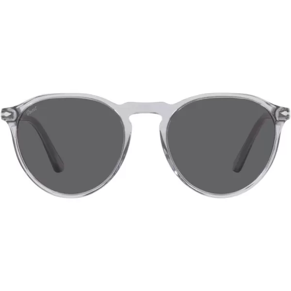 Persol PO3286S Round SunglassesTransparent GreyDark Grey