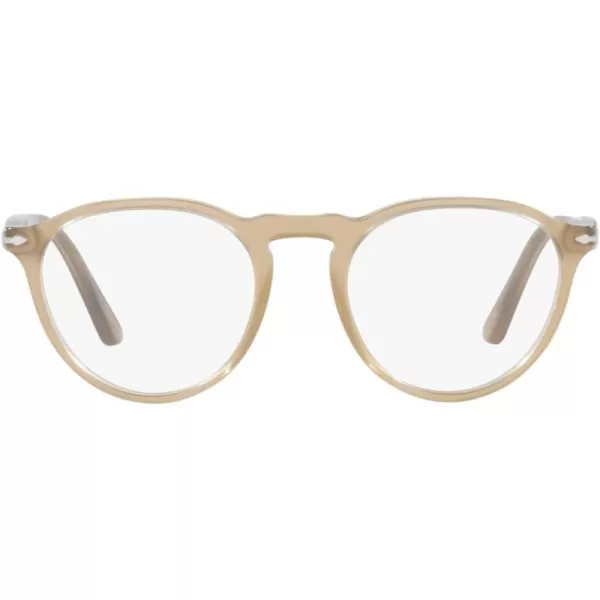 Persol PO3286V Round Prescription Eyewear FramesBeige OpalDemo Lens