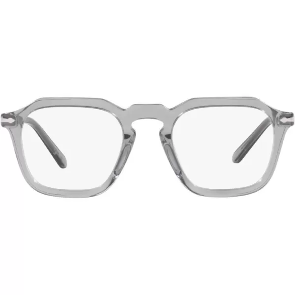 Persol PO3292V Square Prescription Eyewear FramesTransparent GreyDemo Lens