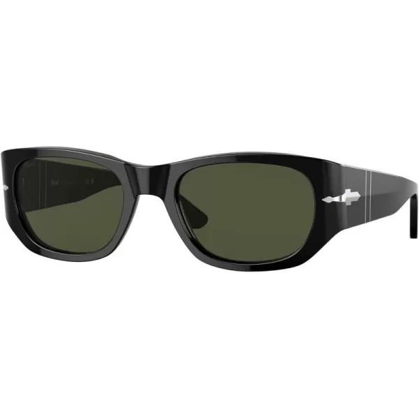 Persol PO3307S Rectangular SunglassesBlackGreen