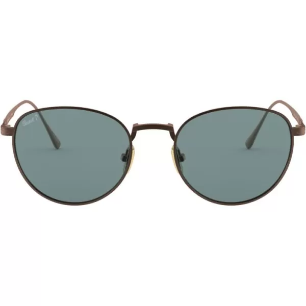 Persol PO5002ST Round SunglassesBronzeGreen Polarized