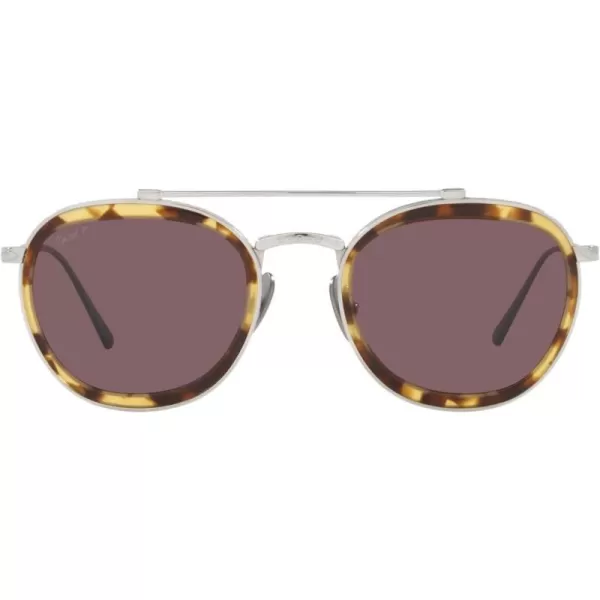 Persol PO5008ST Pilot SunglassesSilverDark Violet Polarized