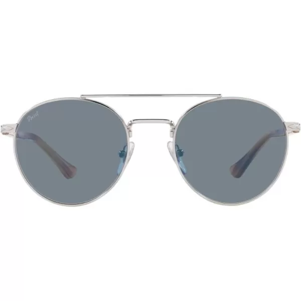 Persol Po1011s Square SunglassesSilverLight Blue