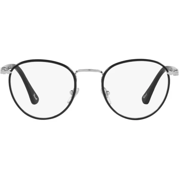 Persol Po2410vj Round Prescription Eyewear FramesArgento NeroDemo Lens