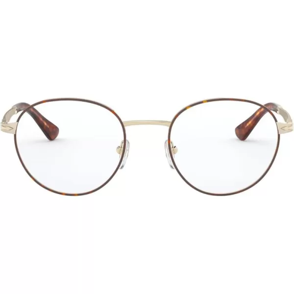 Persol Po2460v Round Prescription Eyewear FramesGoldHavanaDemo Lens