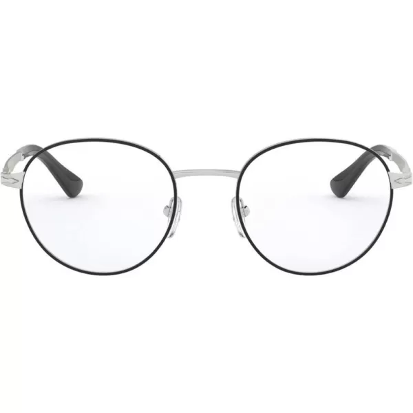 Persol Po2460v Round Prescription Eyewear FramesSilverBlackDemo Lens