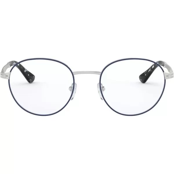 Persol Po2460v Round Prescription Eyewear FramesSilverBlueDemo Lens