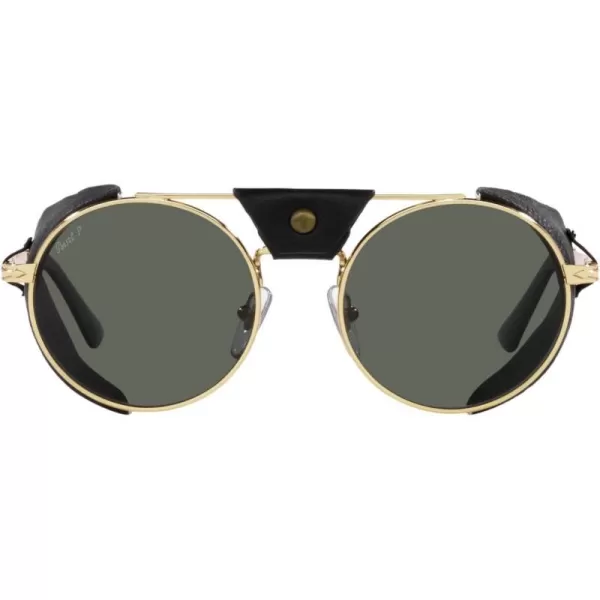 Persol Po2496sz Round SunglassesGoldGreen Polarized