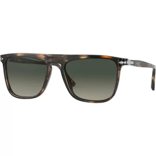 Persol Po3225s Rectangular SunglassesStriped BrownSmokeGrey Gradient