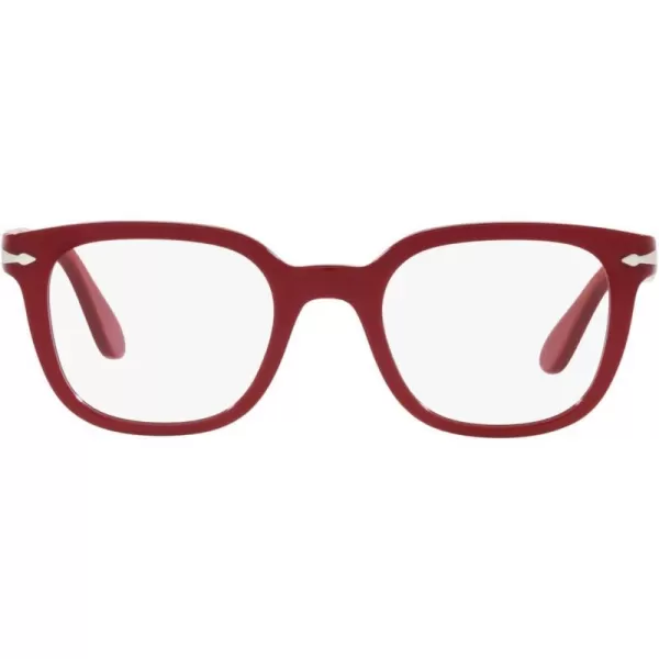 Persol Po3263v Square Prescription Eyewear FramesSolid RedDemo Lens