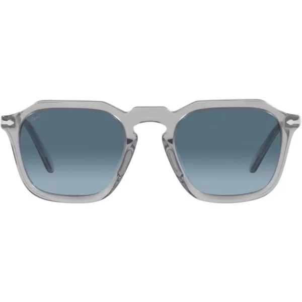 Persol Po3292s Square SunglassesTransparent GreyAzure Gradient Blue