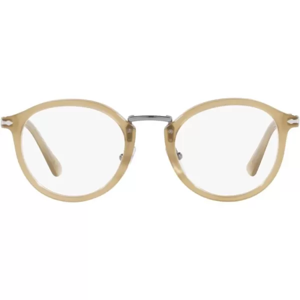 Persol Po3309v Round Prescription Eyewear FramesBeige OpalDemo Lens