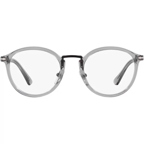 Persol Po3309v Round Prescription Eyewear FramesTransparent GreyDemo Lens