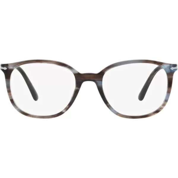 Persol Po3317v Square Prescription Eyewear FramesStriped BlueDemo Lens