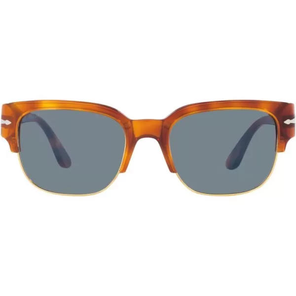 Persol Po3319s Square SunglassesTerra Di SienaLight Blue