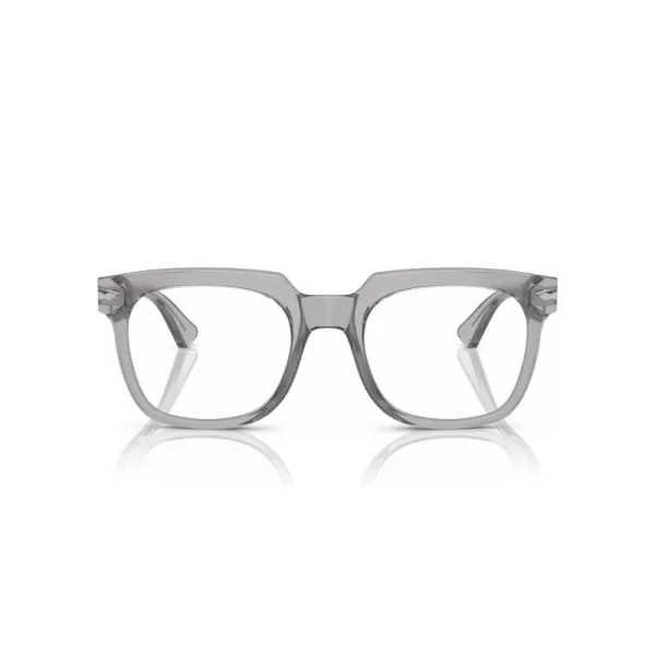 Persol Po3325v Square Prescription Eyewear FramesTransparent GreyDemo Lens