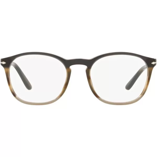 Persol Womens Po3007v Square Prescription Eyewear FramesBlackGrey StripedDemo Lens