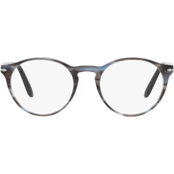 Persol Womens Po3092v Round Prescription Eyewear FramesStriped BlueDemo Lens