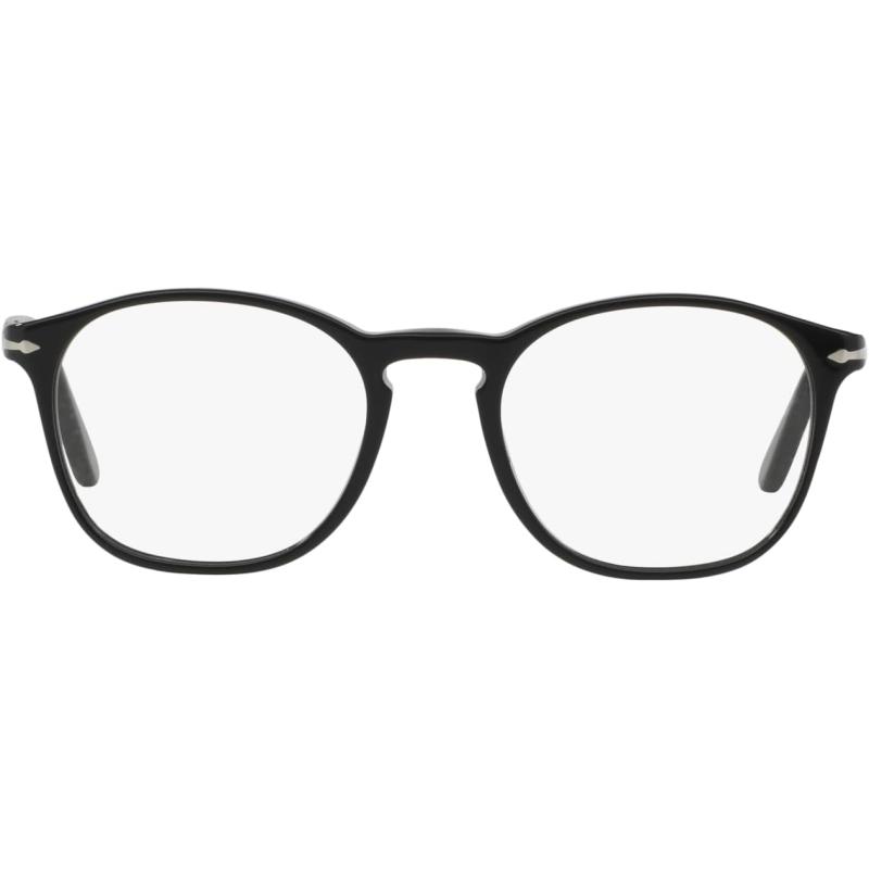 imagePersol Po3007v Square Prescription Eyewear FramesBlackDemo Lens