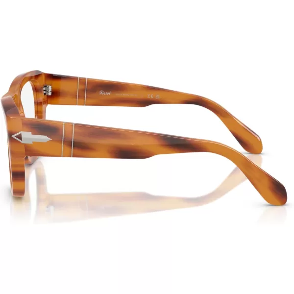 imagePersol Po0054v Square Prescription Eyewear FramesStriped BrownDemo Lens