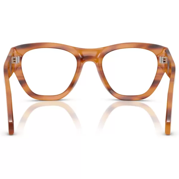 imagePersol Po0054v Square Prescription Eyewear FramesStriped BrownDemo Lens