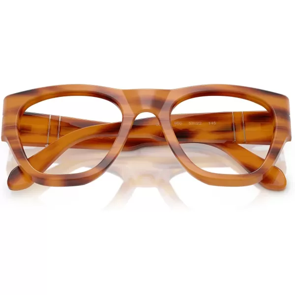 imagePersol Po0054v Square Prescription Eyewear FramesStriped BrownDemo Lens