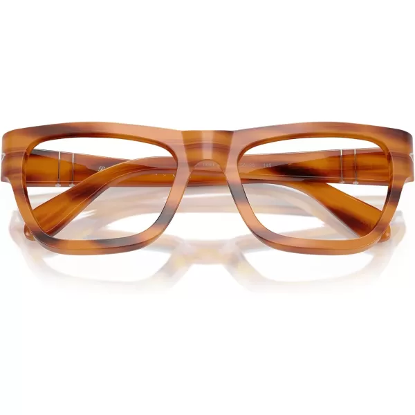 imagePersol Po0091v Square Prescription Eyewear FramesStriped BrownDemo Lens