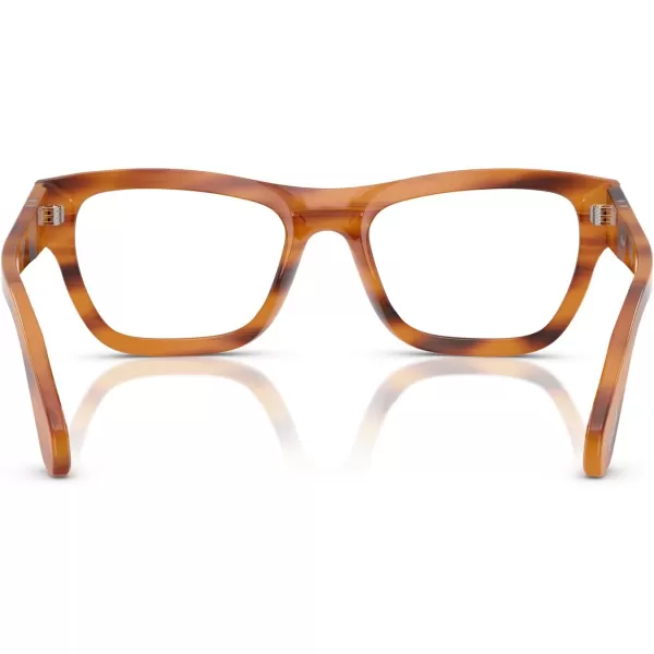 imagePersol Po0091v Square Prescription Eyewear FramesStriped BrownDemo Lens