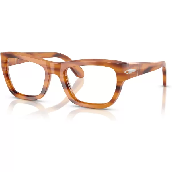 imagePersol Po0091v Square Prescription Eyewear FramesStriped BrownDemo Lens