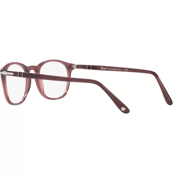 imagePersol Po3007v Square Prescription Eyewear FramesBurnt Red TransparentDemo Lens