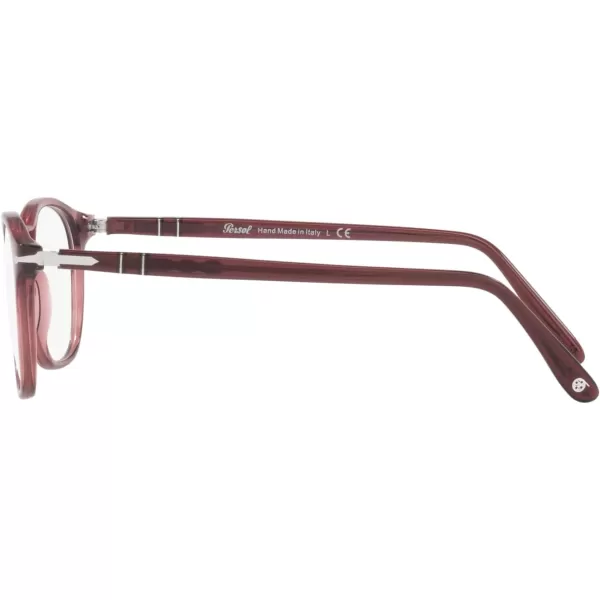 imagePersol Po3007v Square Prescription Eyewear FramesBurnt Red TransparentDemo Lens
