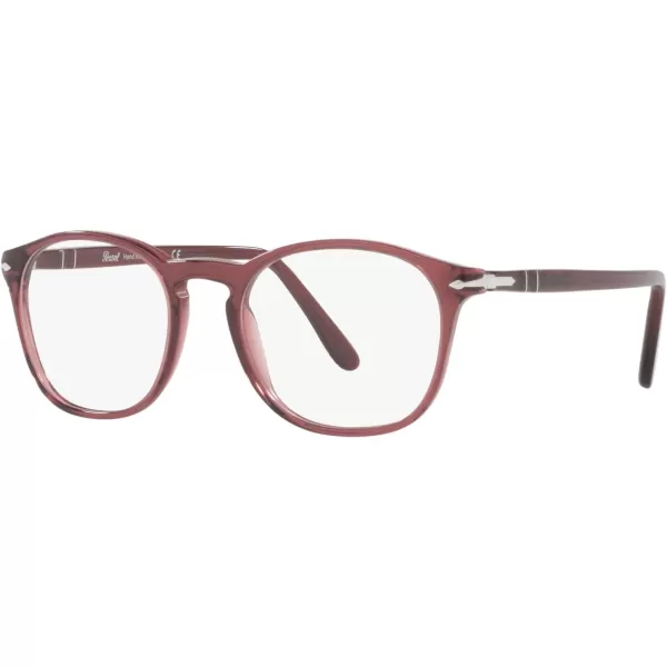 imagePersol Po3007v Square Prescription Eyewear FramesBurnt Red TransparentDemo Lens