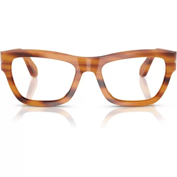 imagePersol Po0091v Square Prescription Eyewear FramesStriped BrownDemo Lens