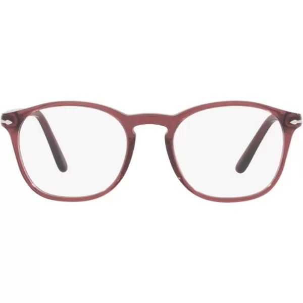 imagePersol Po3007v Square Prescription Eyewear FramesBurnt Red TransparentDemo Lens