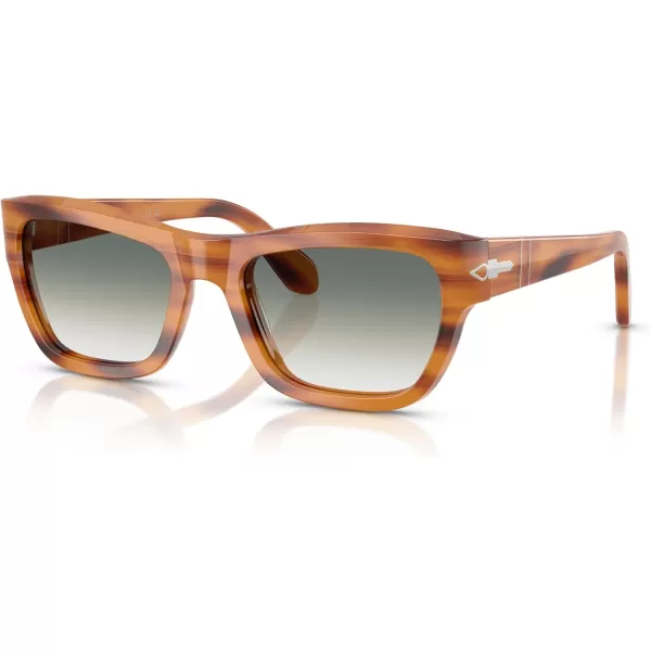 imagePersol Po0091s Butterfly SunglassesStriped BrownClear Gradient Green