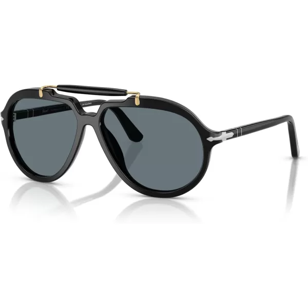 imagePersol Po0202s Square SunglassesBlackDark Blue Polarized