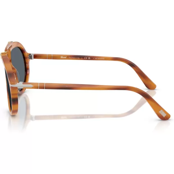 imagePersol Po0202s Square SunglassesStriped BrownBlue