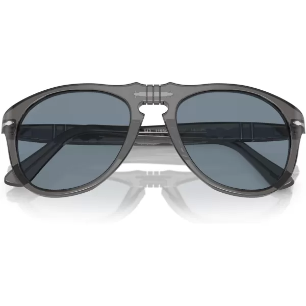 imagePersol Po0649 Aviator SunglassesTransparent GreyBlue