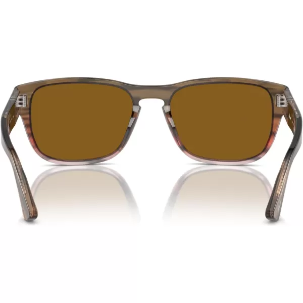 imagePersol Po3341s Square SunglassesStriped Brown Gradient RedBrown