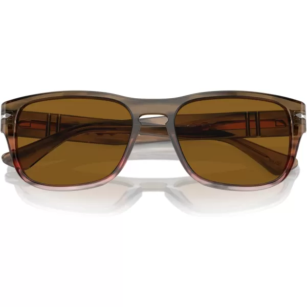 imagePersol Po3341s Square SunglassesStriped Brown Gradient RedBrown