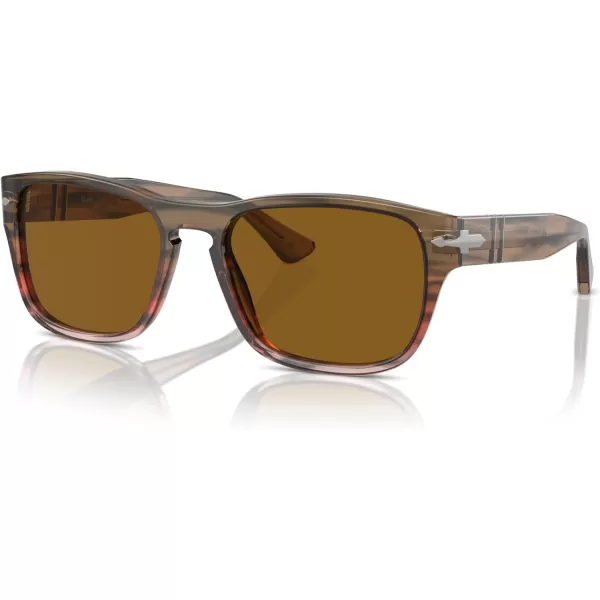 imagePersol Po3341s Square SunglassesStriped Brown Gradient RedBrown