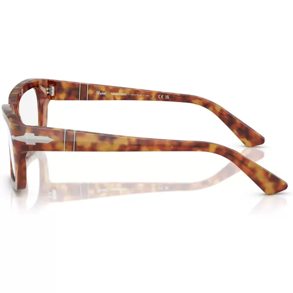 imagePersol Po3367s Square SunglassesBrown TortoiseTransition Clear to Green