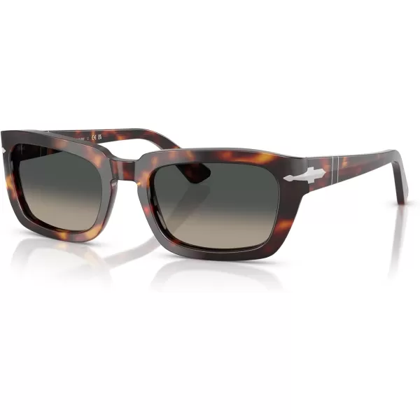 imagePersol Po3367s Square SunglassesHavanaLight Grey Gradient Dark Grey