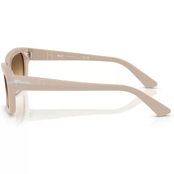 imagePersol Po3367s Square SunglassesSolid BeigeClear Gradient Brown