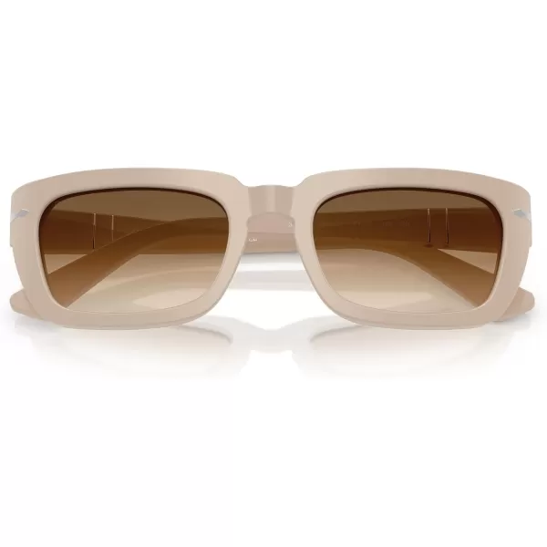 imagePersol Po3367s Square SunglassesSolid BeigeClear Gradient Brown