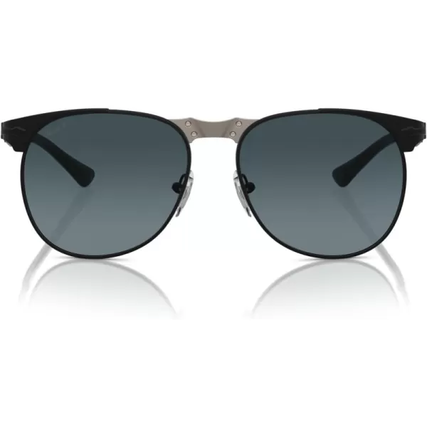 imagePersol Po1016s Aviator SunglassesBlackPolarized Dark Blue Gradient Light Blue